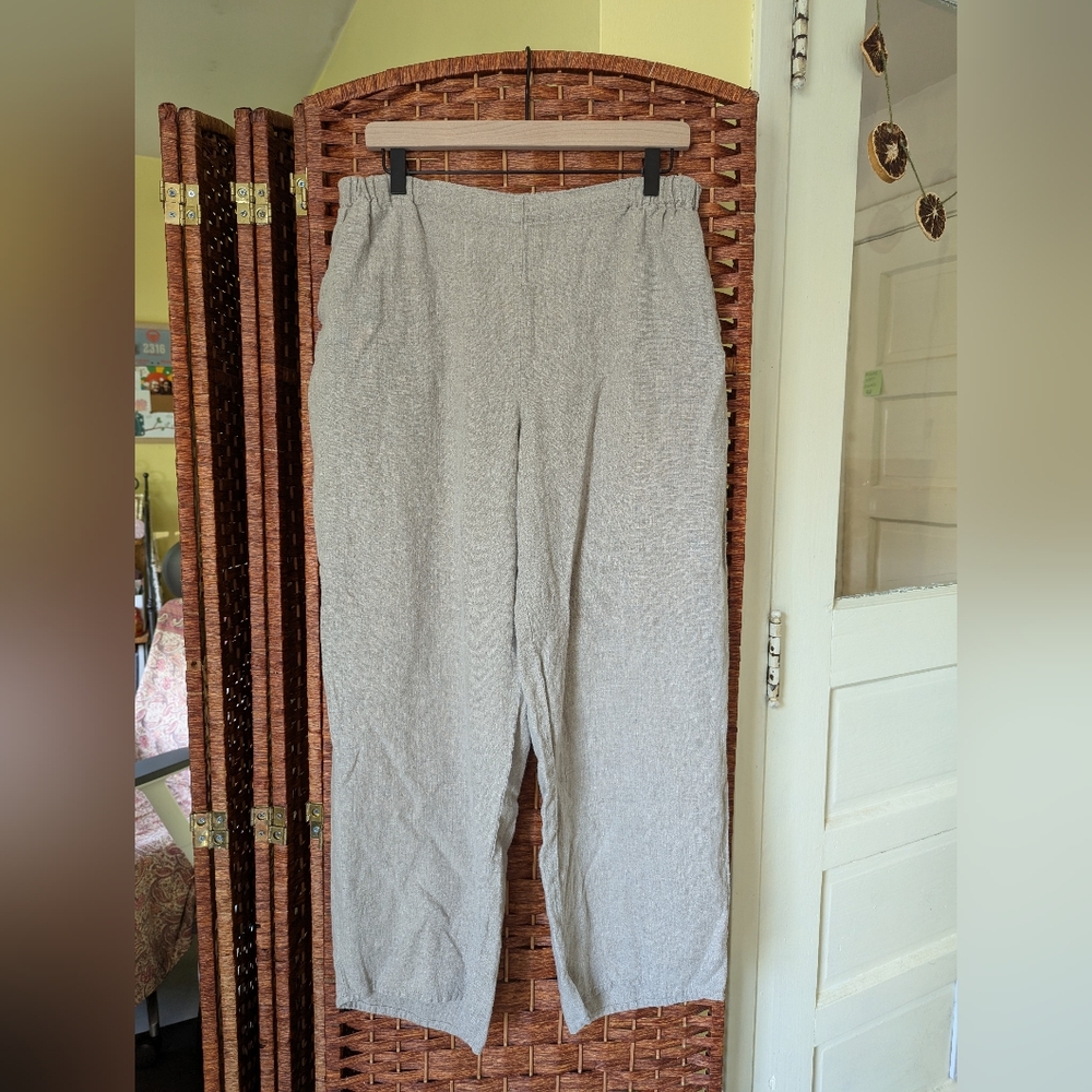 Flax tan linen pants